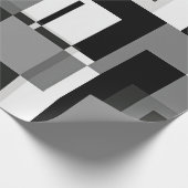 Zwart-Wit Mondriaan stijl Abstract Geometrisch Cadeaupapier (Hoek)