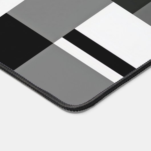 Zwart-Wit Mondriaanse Abstracte Geometrische Vorm Bureaumat (Hoek)