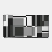 Zwart-Wit Mondriaanse Abstracte Geometrische Vorm Bureaumat (Voorkant)