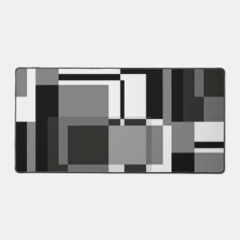 Zwart-Wit Mondriaanse Abstracte Geometrische Vorm Bureaumat