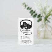 Zwart & wit mono DJ promoter visitekaartje (Staand voorkant)