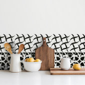 Zwart-wit monochromatische accentfloraal tegeltje