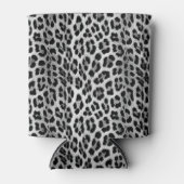 Zwart-wit monochroom, luipaard patroon blikjeskoeler (Voorkant)