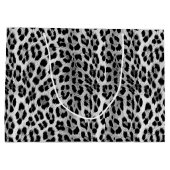 Zwart-wit monochroom, luipaard patroon groot cadeauzakje (Achterkant)