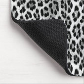 Zwart-wit monochroom, luipaard patroon muismat (Hoek)