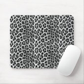 Zwart-wit monochroom, luipaard patroon muismat (Met muis)