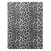 Zwart-wit monochroom, luipaard patroon notitieboek (Voorkant)