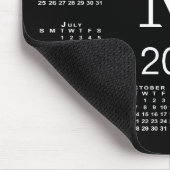 Zwart-wit Monogram 2025 Kalender Muismat (Hoek)