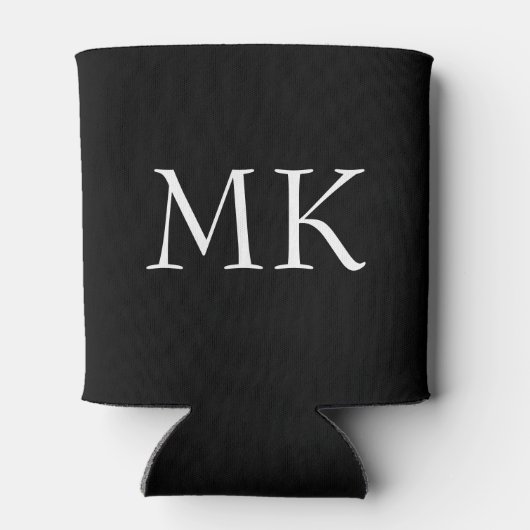 Zwart wit monogram blikjeskoeler (Achterkant)