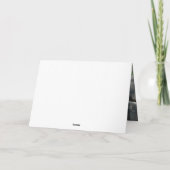 Zwart Wit Monogram Border Wedding Dank u Kaart (Achterkant)