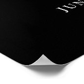 Zwart-wit monogram bruiloft welkom teken poster (Hoek)