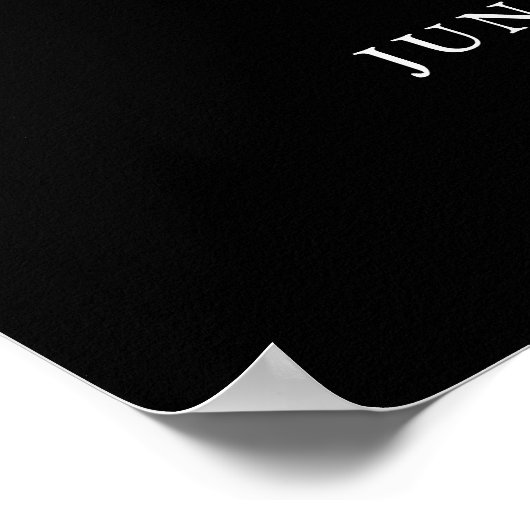 Zwart-wit monogram bruiloft welkom teken poster (Hoek)