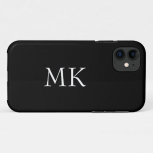 Zwart wit monogram Case-Mate iPhone case
