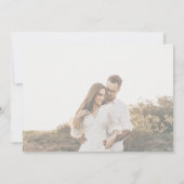 Zwart-wit Monogram Custom Photo Bruiloft Bedankkaart (Achterkant)