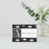 Zwart-wit monogram Een bruidsregister Kaarten (Staand voorkant)