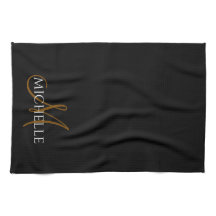 zwart & wit monogram eerste letter aangepaste naam