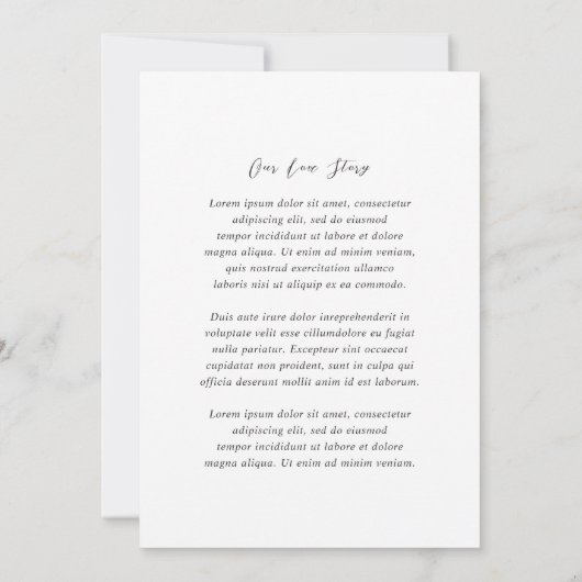 Zwart-wit monogram Elegante bruiloft Save The Date (Achterkant)