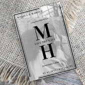 Zwart-wit monogram Faded Lijst voor fotoweergave Save The Date