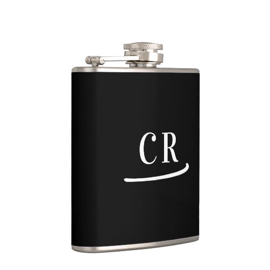 Zwart-wit monogram heupfles (Rechts)