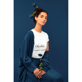 Zwart wit monogram initails naam minimalistisch t-shirt