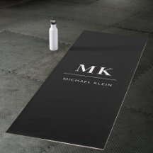 Zwart wit monogram initiaal naam