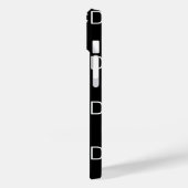 Zwart wit monogram initiaal patroon Case-Mate iPhone case (Achterkant / Links)