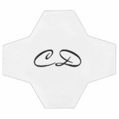 Zwart wit monogram initiaal script voetbal (Enkel)