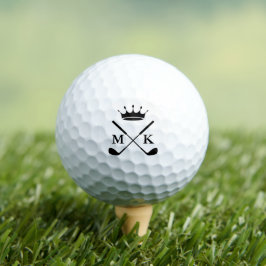 zwart-wit monogram initiaal stijlvol modern golfballen
