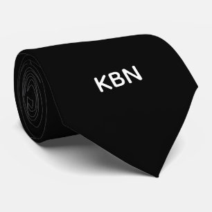 Zwart Wit Monogram Initialen Wedding Formele Bruid Stropdas