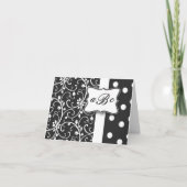 Zwart-wit monogram Kaart (Voorkant)