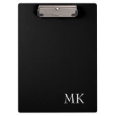 Zwart wit monogram klembord (Voorkant)