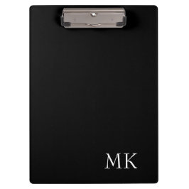 Zwart wit monogram klembord