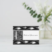 Zwart-wit Monogram L Bruids Registratie Kaart (Staand voorkant)