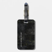Zwart-wit monogram met moderne strepen bagagelabel (Achterkant verticaal)
