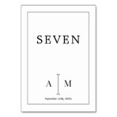 Zwart Wit Monogram Minimale Huwelijksgrens Kaart (Voorkant)