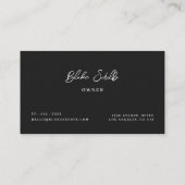 Zwart-wit monogram Modern Professional Visitekaartje (Achterkant)