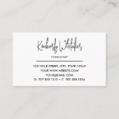 Zwart-Wit | Monogram moderne Initialen Visitekaartje (Voorkant)