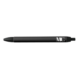 Zwart Wit Monogram Monogrammen Elegant Modern Zwarte Inkt Pen