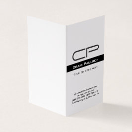 Zwart Wit Monogram Naam Adres Details Visitekaartje