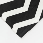 Zwart-wit Monogram Naam Keepsake Chevron Fleece Deken (Hoek)