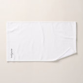 Zwart wit monogram Neutraal Modern minimalistisch Bad Handdoek (Handdoek)