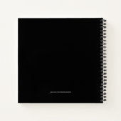 zwart-wit monogram notitieboek (Achterkant)