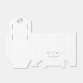  zwart & wit monogram olijven bruiloft bedankdoosjes (Uitgevouwen)