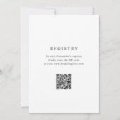 Zwart-Wit Monogram QR Code Bruidsmeisjesfeest Kaart (Achterkant)