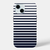 Zwart-wit monogram strepen Case-Mate iPhone case (Achterkant)