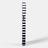 Zwart-wit monogram strepen Case-Mate iPhone case (Achterkant / Rechts)