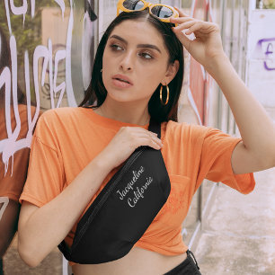 Zwart Wit Monogram Taille Crossbody Gepersonalisee Heuptasje