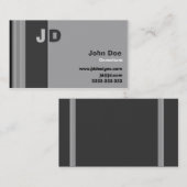  zwart-wit monogram Visitekaartjes (Voorkant / Achterkant)