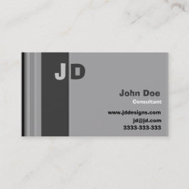 zwart-wit monogram Visitekaartjes