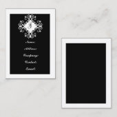  zwart-wit monogram Visitekaartjes (Voorkant / Achterkant)